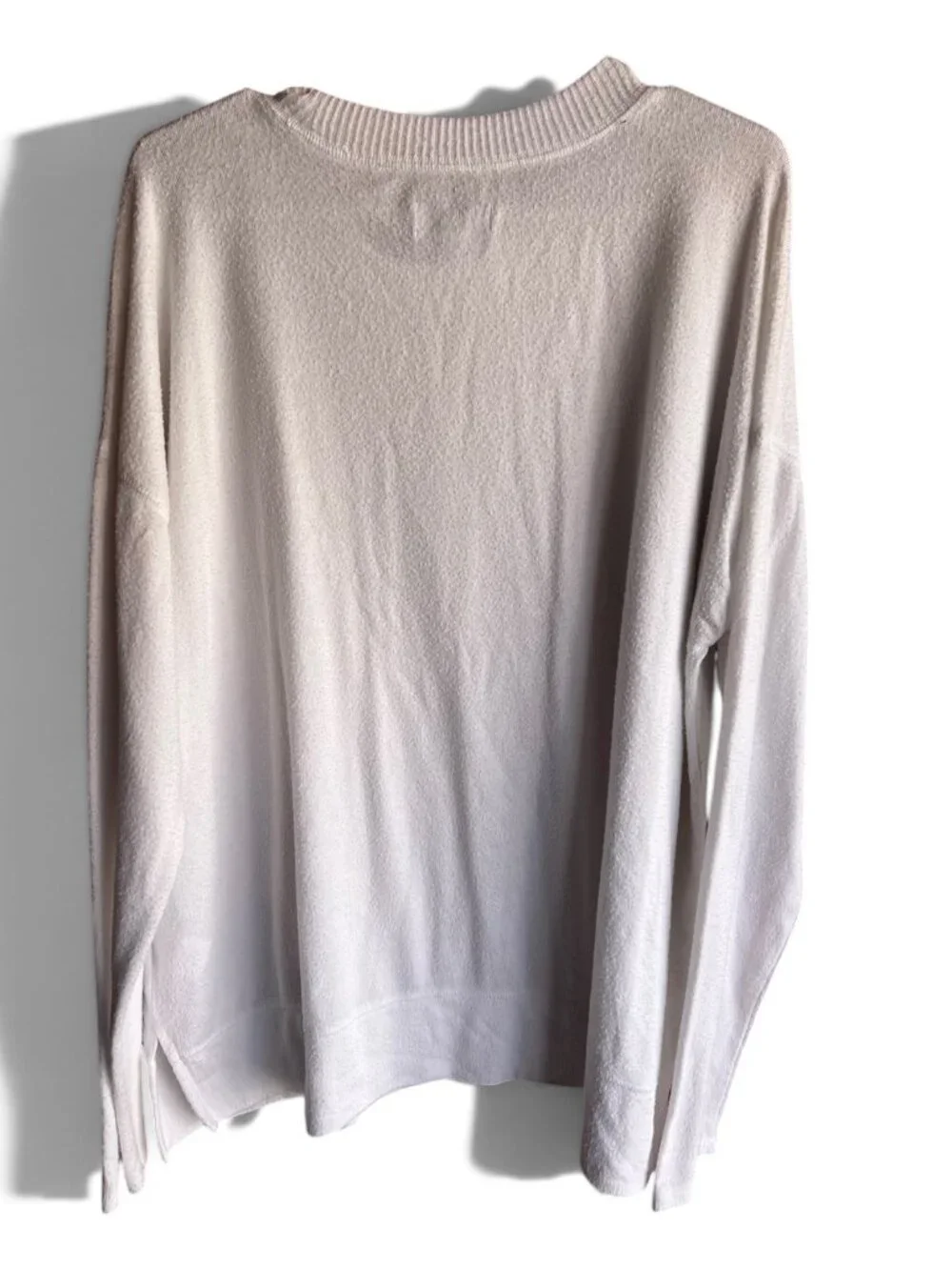Lucky Brand Off White Soft Knit Long Sleeve Crewneck Sweater Size L